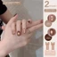 Golden Palm Cat 's Eye Nail Polish Keo Phong Cách Mới Thu Đông Caramel Hạt Thủy Tinh Mắt Mèo Bộ Làm Móng Tay