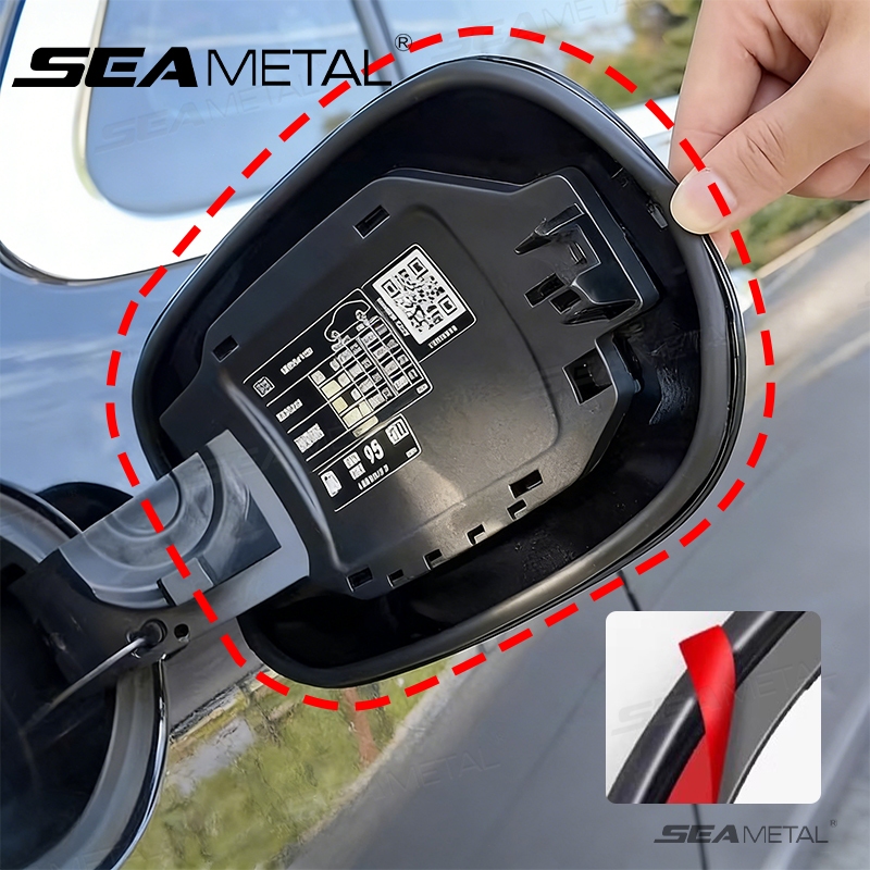 SEAMETAL Ô Tô Bình Nhiên Liệu Nắp Niêm Phong Dải Tự Dính Chống Thấm Nước Cổng Sạc Bao Niêm Phong Vòng Chống Bụi Cao Su Đa Năng Weatherstrip