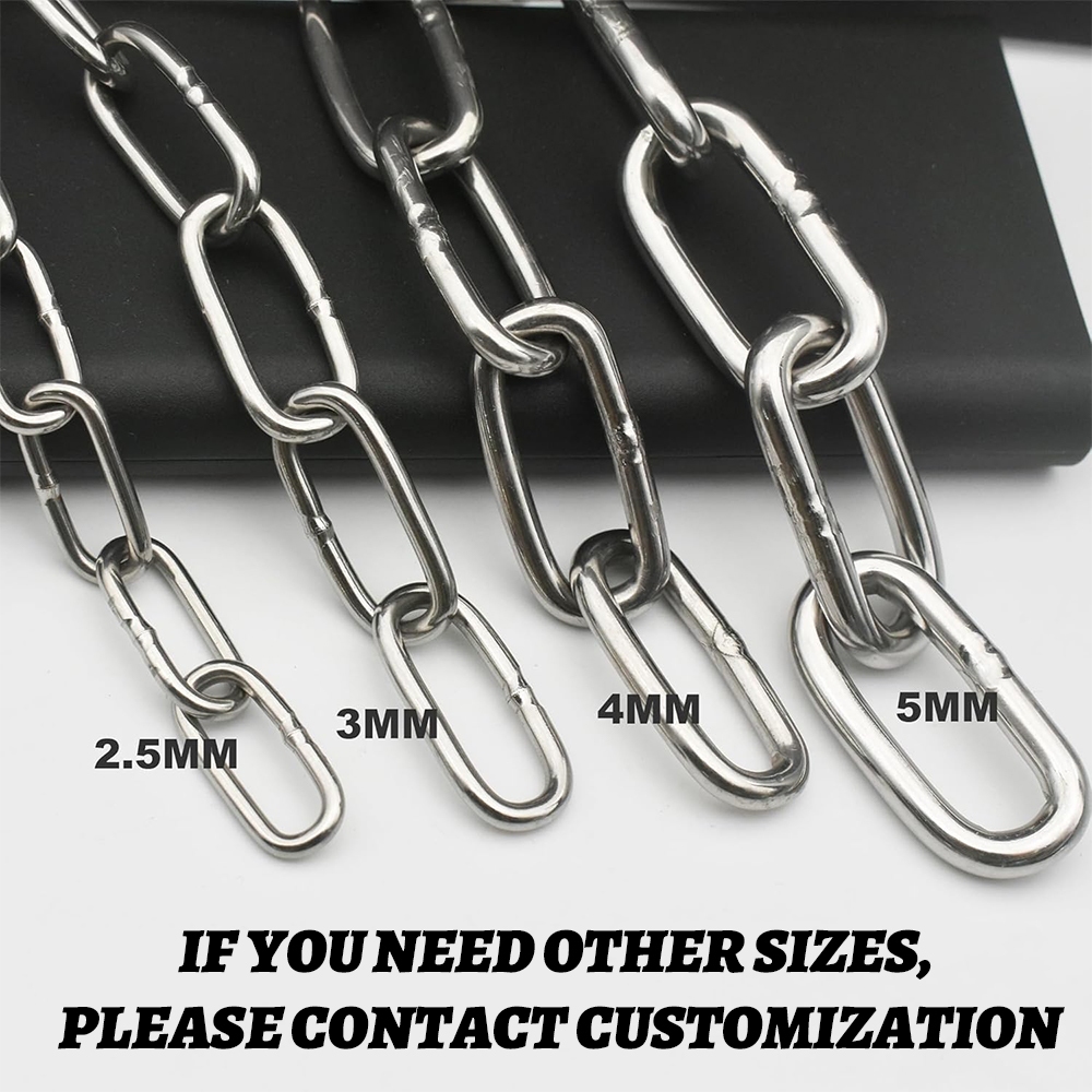 Dây chuyền thép 304 hạng nặng 3 / 4mm - Khóa khóa chống gỉ cho ghế treo / Xoay / Sử dụng ngoài trời 1-3M