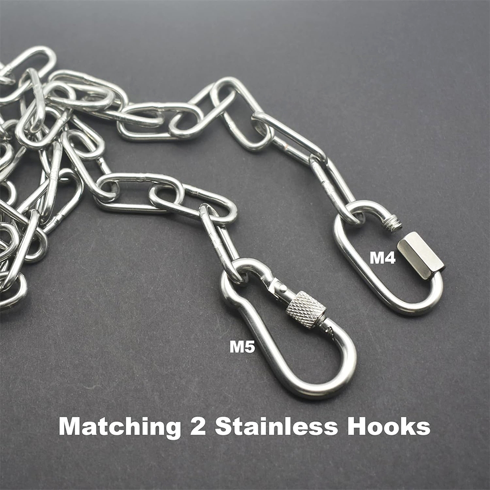Dây chuyền thép 304 hạng nặng 3 / 4mm - Khóa khóa chống gỉ cho ghế treo / Xoay / Sử dụng ngoài trời 1-3M