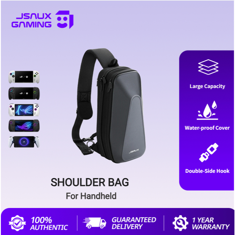 JSAUX Túi đeo cho Steam Deck (OLED) / Nintendo Switch 2 / ROG Ally X / Ally /ROG Xbox Ally/ROG Xbox X/ PS5 Portal, Hộp đựng có vỏ cứng EVA, Vỏ hai lớp cho trạm lắp ráp