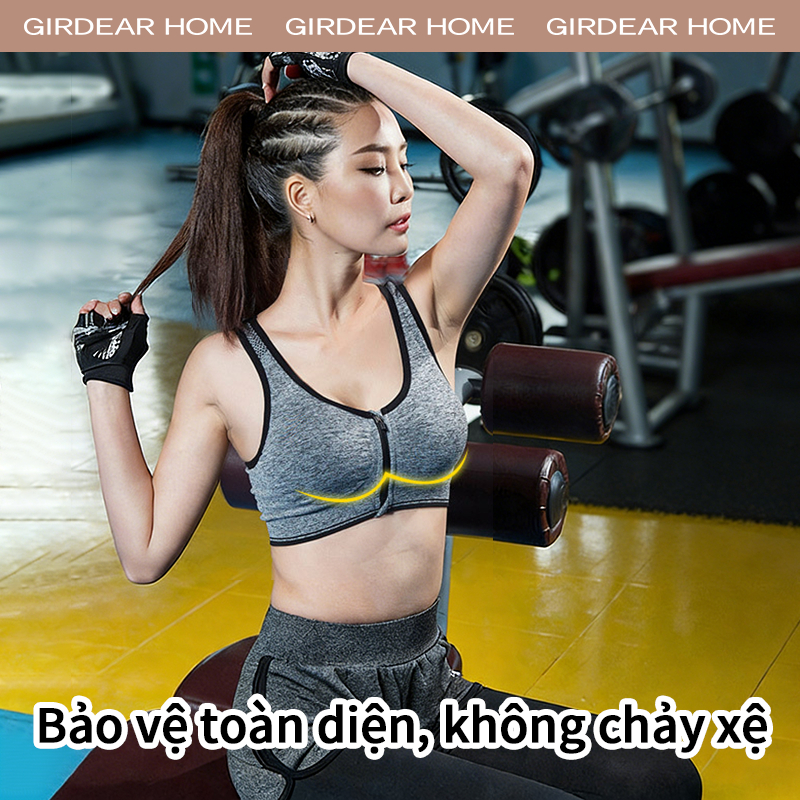 Girdear Home thoáng khí áo lót bigsize Áo Ngực Thể Thao Dây Kéo Trước, Không Dây, Thoải Mái Cho Chạy Bộ và Yoga,GH77