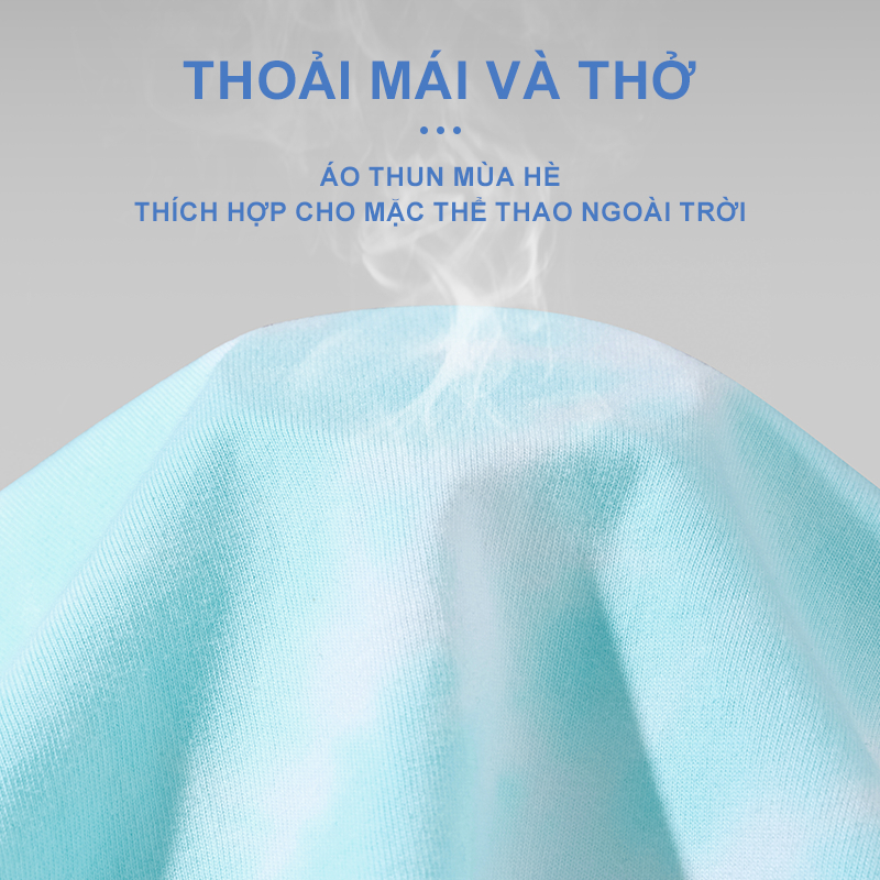 W.G.Q Áo thun Tie-Dye bé gái , vải Cotton nguyên chất mềm mại thoải mái, thấm mồ hôi thoáng khí với