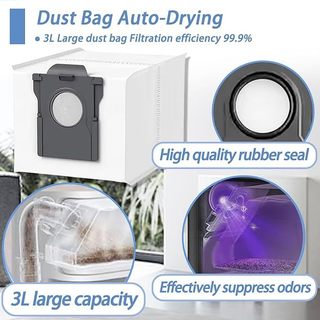 Dành Cho Dreame Aqua 10 Con Lăn Robot Hút Chân Không Phụ Kiện: Bàn Chải Chính, Bàn Chải Bên, Bộ Lọc HEPA, Vải Con Lăn, Túi Bụi 5.0 2 Xếp Hạng
