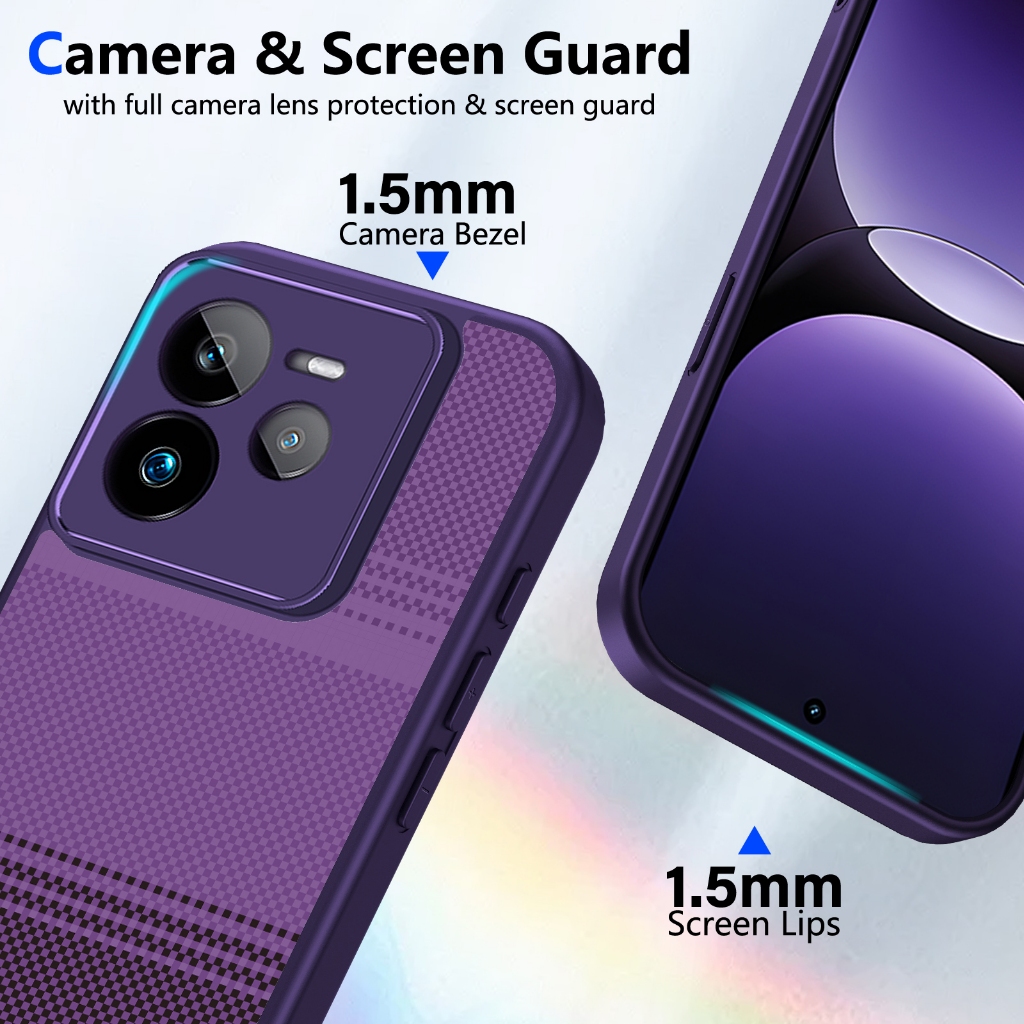 MỚI Sáng Tạo Sợi Carbon Kevlar Họa Tiết Họa Tiết Ốp Lưng Điện Thoại Realme GT Neo 6 6 SE 6T 7 7T 7 Pro 5G Vỏ Bảo Vệ Chống Sốc Vỏ Điện Thoại Di Động