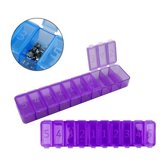 1 Chiếc Nhựa Nha Khoa Hộp Bảo Quản 10 Khe Cắm Nha Khoa Đa Năng Ngăn Tổ Chức Nhiều Lưới Răng Móng Tay Phần Hộp Đựng Trang Sức