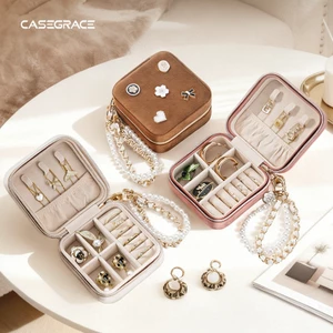 CASEGRACE Di Động Trang Sức Du Lịch Đa Năng Vòng Cổ Bông Tai Nữ Quà Tặng Hộp Bảo Quản Người Tổ Chức