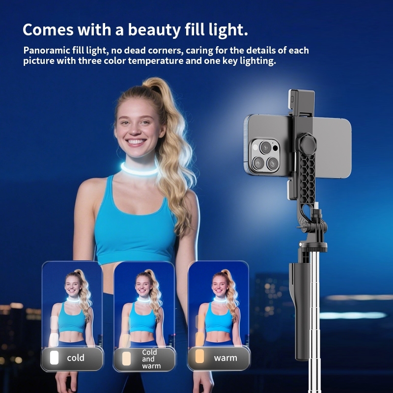 Sorf K50 Gậy Chụp Ảnh 3 Chân dài 1M9 Selfie Tripods Đèn Led, Điều Khiển Từ Xa Bluetooth