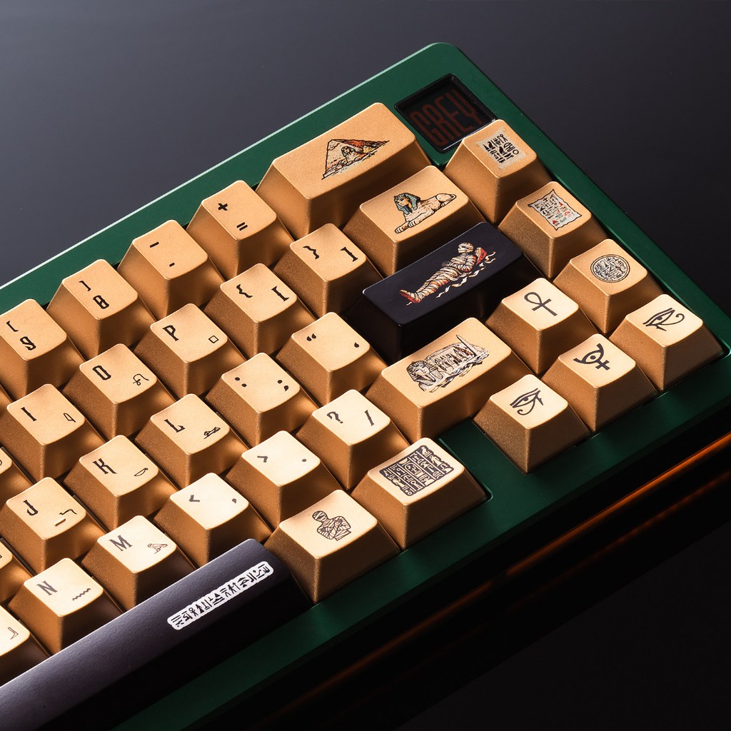Ai Cập Keycaps Vàng Đen Màu PBT Anh Đào Hồ Sơ Tinh Thần Cảm Giác Trang Trí Bút Tay Cầm Phông Chữ Keycap Bộ Cho Bàn Phím Cơ | BigBuy360 - bigbuy360.vn