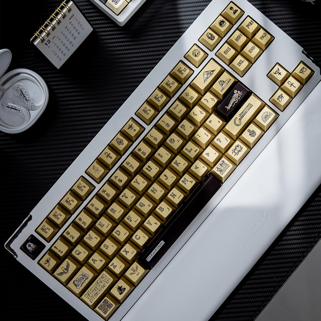 Ai Cập Keycaps Vàng Đen Màu PBT Anh Đào Hồ Sơ Tinh Thần Cảm Giác Trang Trí Bút Tay Cầm Phông Chữ Keycap Bộ Cho Bàn Phím Cơ | BigBuy360 - bigbuy360.vn