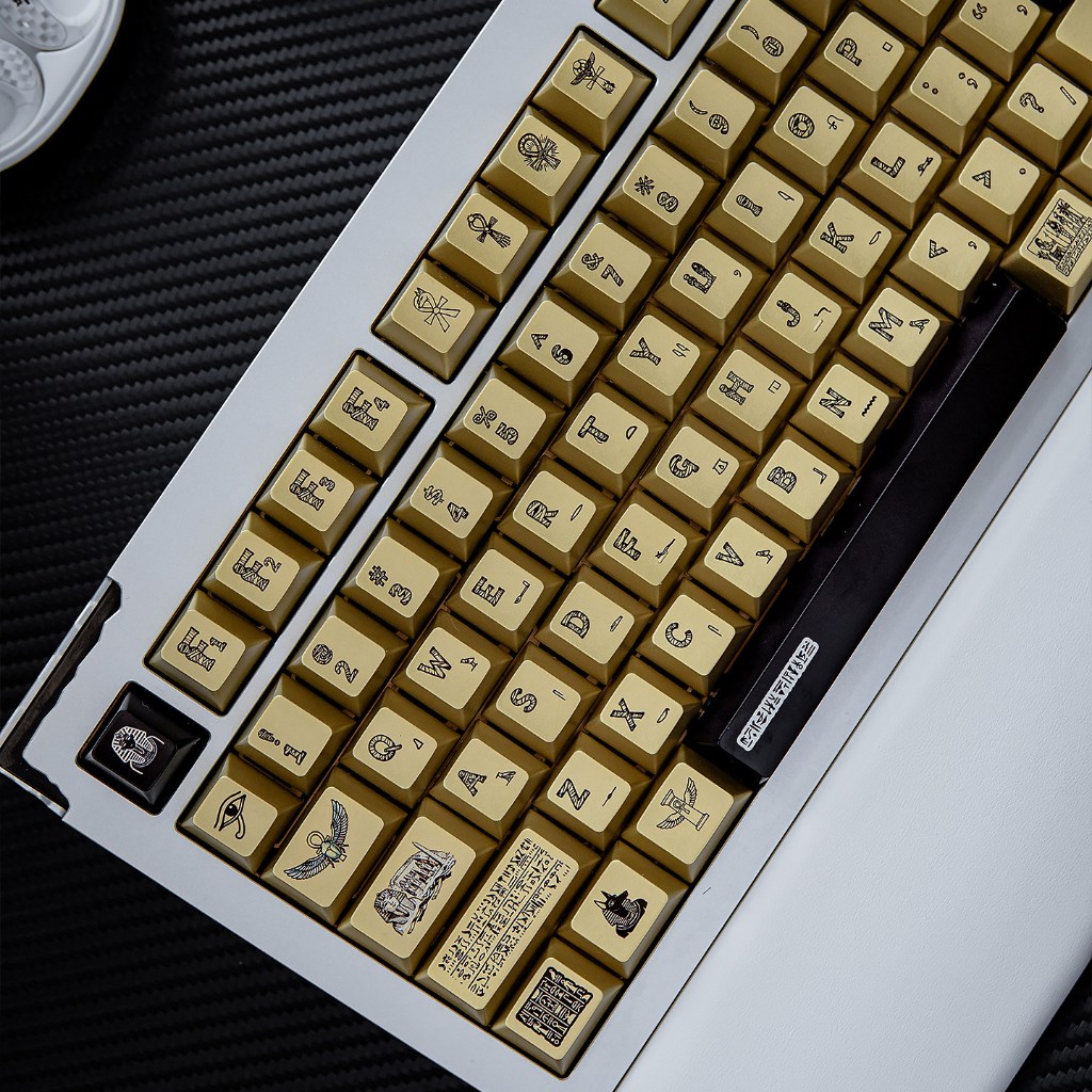 Ai Cập Keycaps Vàng Đen Màu PBT Anh Đào Hồ Sơ Tinh Thần Cảm Giác Trang Trí Bút Tay Cầm Phông Chữ Keycap Bộ Cho Bàn Phím Cơ | BigBuy360 - bigbuy360.vn