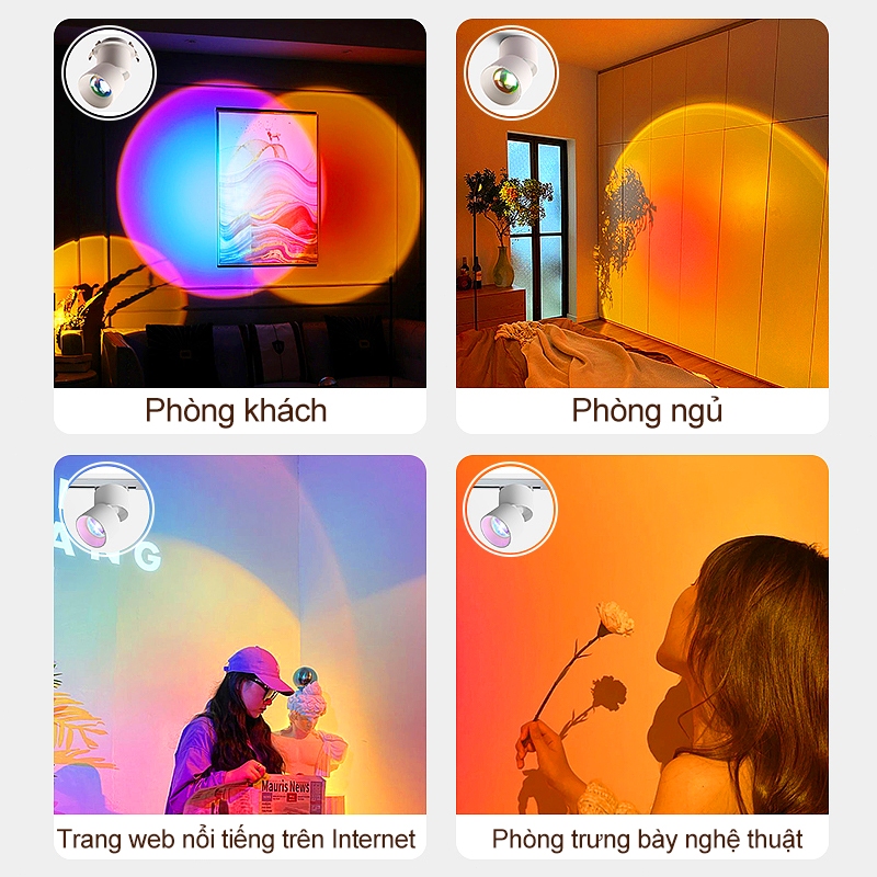 Đèn LED gắn trần Hoàng Hôn , có thể gấp lại Đèn Ống Bơ 220V Chụp ảnh Trực Tiếp đèn bổ sung,  đèn rọi ánh sáng gắn trên bề mặt 10W 7W, đèn chiếu sáng đồ đạc trong nhà, cho đèn trần phòng khách trong phòng tắm