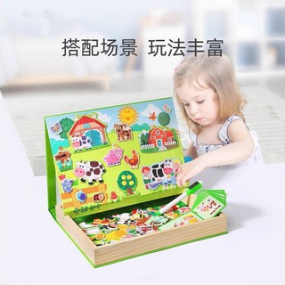 Trẻ em từ tính xếp hình bảng vẽ xếp hình giáo dục sớm não sử dụng nhãn dán từ tính đồ chơi sắt hút cho bé trai và bé gái từ 3-6 tuổi