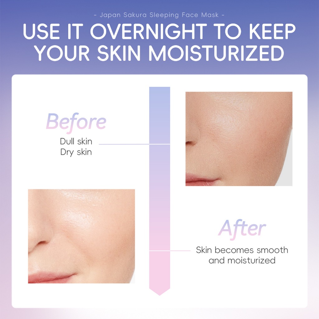 Mặt nạ ngủ LAIKOU - Japan Sakura Sleeping Facial Treatment 3g / 0.11oz (1 / 10 CÁI)