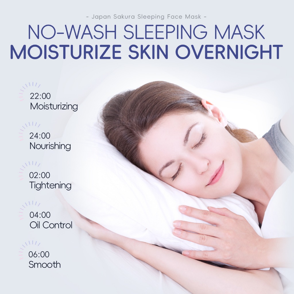 Mặt nạ ngủ LAIKOU - Japan Sakura Sleeping Facial Treatment 3g / 0.11oz (1 / 10 CÁI)