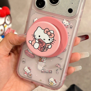 Mèo đọc một mẫu sách Vỏ điện thoại có giá đỡ tương thích với iPhone 11 12 Pro 13 Pro Max 15 Pro Max 14 16 Pro 16 Plus 17 Air 17 Pro 17 Pro Max