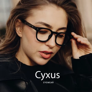 Cyxus Kính Unisex Chống Ánh Sáng Xanh Giảm Mệt Mắt Khung Tròn Vintage Bảo Vệ UV 8155