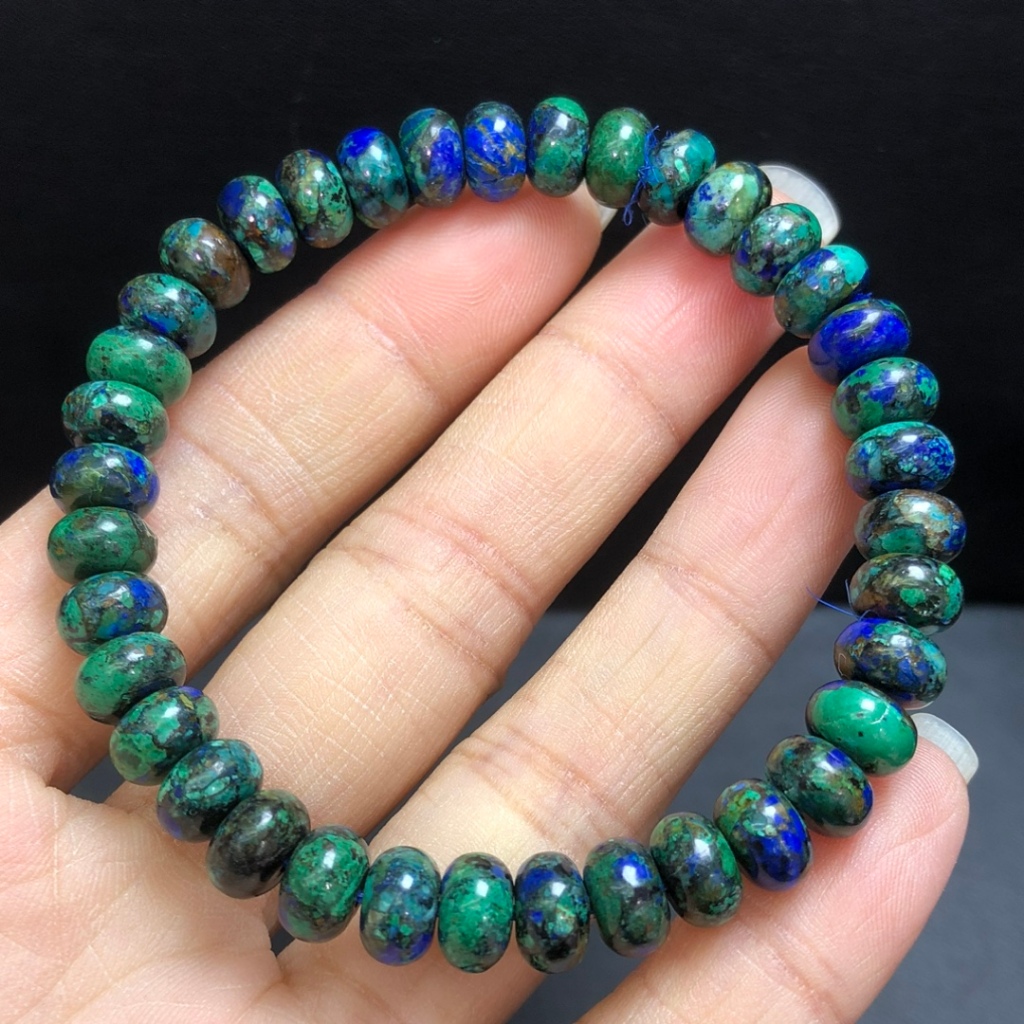 Vòng tay hạt Azurite tự nhiên - May mắn & Năng lượng - Quà tặng lý tưởng cho nàng