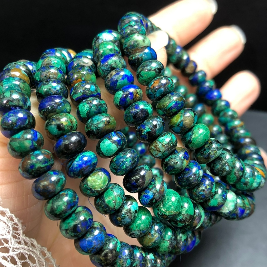 Vòng tay hạt Azurite tự nhiên - May mắn & Năng lượng - Quà tặng lý tưởng cho nàng
