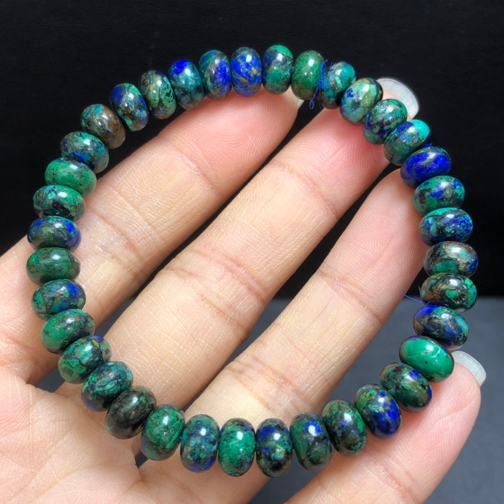 Vòng tay hạt Azurite tự nhiên - May mắn & Năng lượng - Quà tặng lý tưởng cho nàng