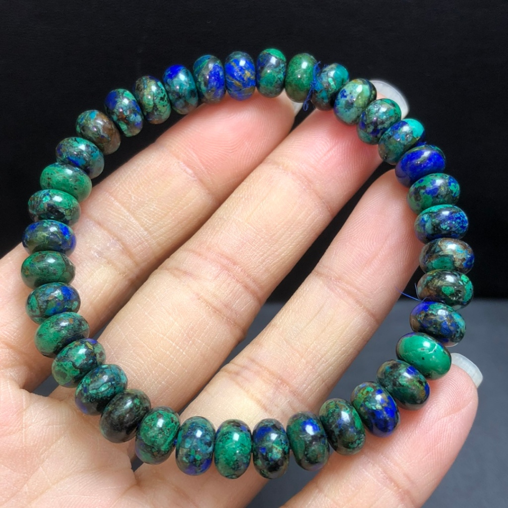 Vòng tay hạt Azurite tự nhiên - May mắn & Năng lượng - Quà tặng lý tưởng cho nàng