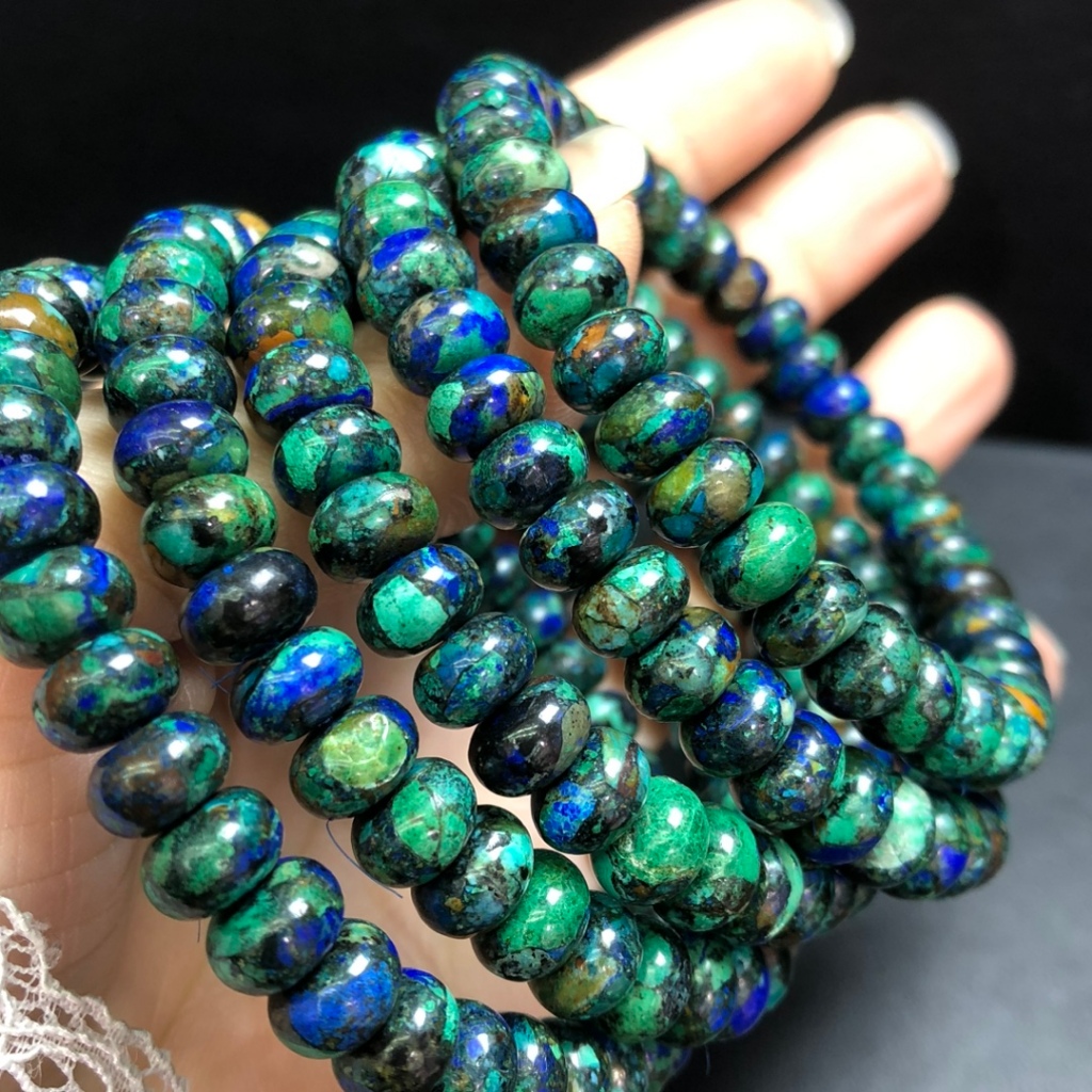 Vòng tay hạt Azurite tự nhiên - May mắn & Năng lượng - Quà tặng lý tưởng cho nàng