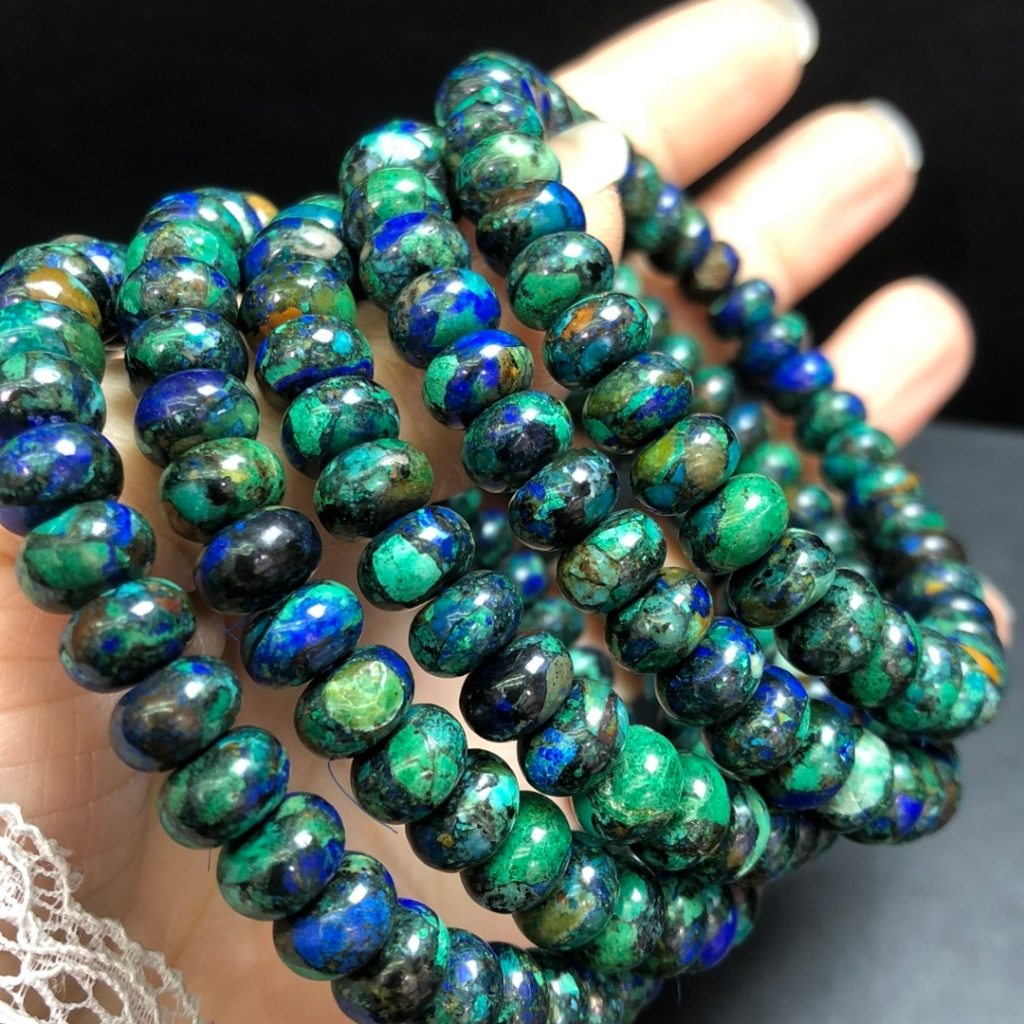 Vòng tay hạt Azurite tự nhiên - May mắn & Năng lượng - Quà tặng lý tưởng cho nàng