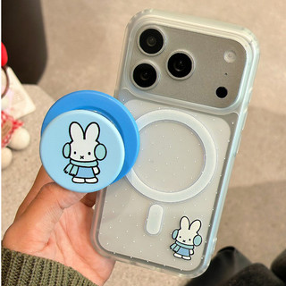 Ốp điện thoại họa tiết thỏ chấm bi có giá đỡ tương thích với iPhone 11 12 Pro 13 Pro Max 15 Pro Max 14 16 Pro 16 Plus 17 Air 17 Pro 17 Pro Max