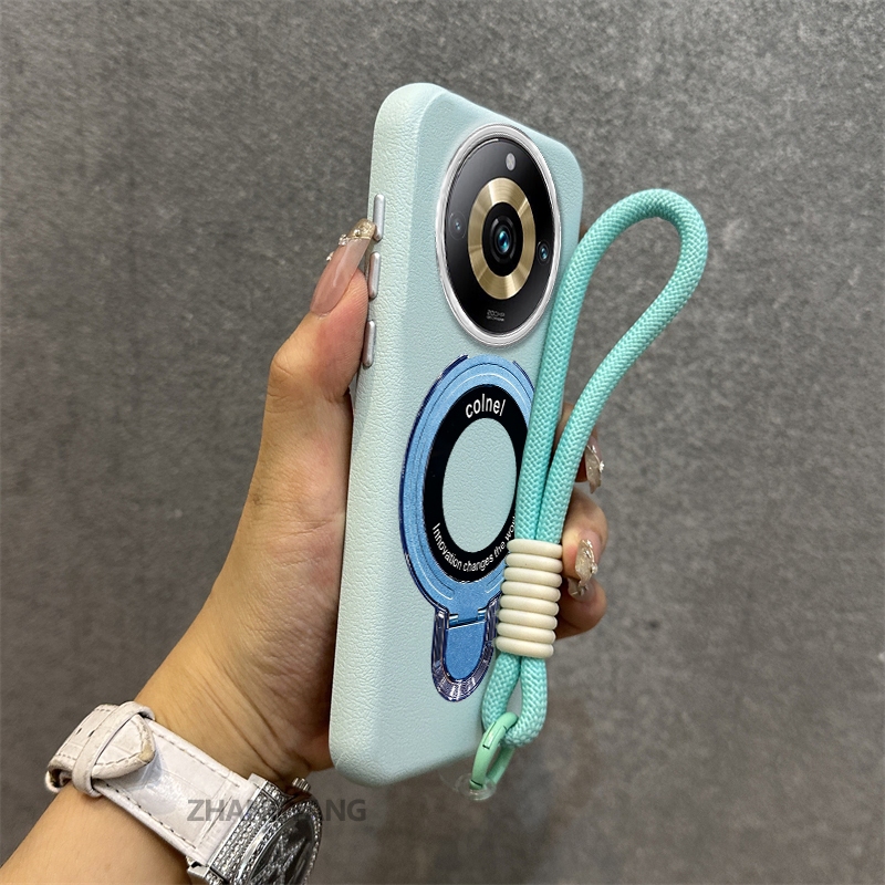 Ốp Lưng Cho realme 11 Pro 5G 11 Pro Plus 5G Vỏ Điện Thoại Họa Tiết Da Màu Cao Cấp Giá Đỡ Điện Thoại Kim Loại Thẩm Mỹ Miễn Phí Và Tinh Tế Dây