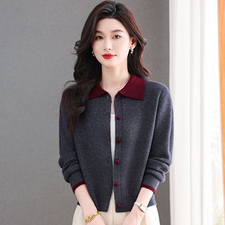 Dệt Kim Nữ Thu Đông Cardigan Dài Tay Áo Len Cardigan Phiên Bản Hàn Quốc Đi Lại Thời Trang Đơn Giản Mới