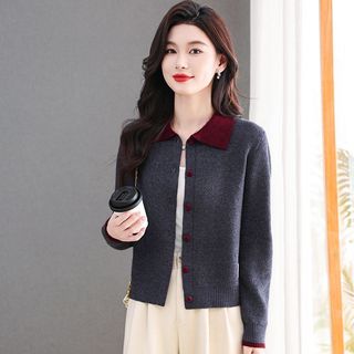 Dệt Kim Nữ Thu Đông Cardigan Dài Tay Áo Len Cardigan Phiên Bản Hàn Quốc Đi Lại Thời Trang Đơn Giản Mới