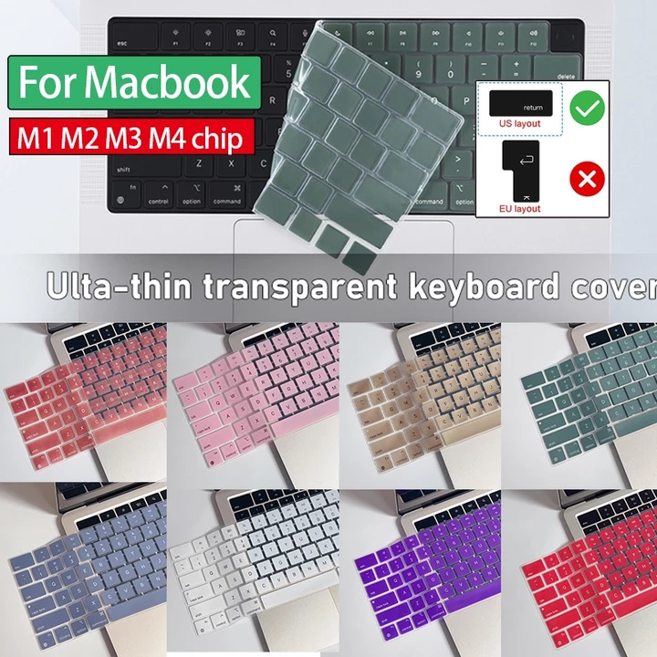 Miếng dán bảo vệ bàn phím 2021 thích hợp cho Macbook Air 13 inch M2 A2681 Pro 14 M1 Pro Max 13 16 inch 2020 2019 A2289 Retina 13 16 inch