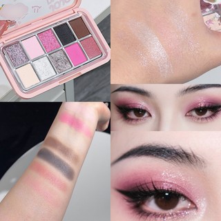 Bảng phấn mắt 10 màu JOJO DIARY - Matte Pearlescent Natural Độ bão hòa thấp Earth Brown Tone để trang điểm mắt hàng ngày JJ324