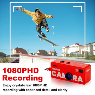 G6 Mini Retro Thumb Keychain Camera 1080P HD 0,96 'Inch Máy quay ảnh kỹ thuật số Hỗ trợ thẻ TF Máy ghi video với đèn pin
