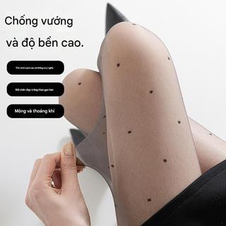 Vớ chấm bi nữ T-Crotch lụa chống móc, trong suốt