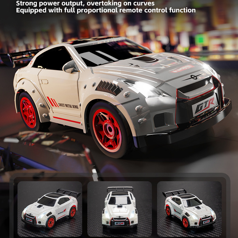 1: 64 Mini GTR RC Drift Car 2.4GHz Máy Tính Để Bàn Điều Khiển Từ Xa Đua Xe Đồ Chơi Xe Có Điều Khiển Ánh Sáng & Tốc Độ