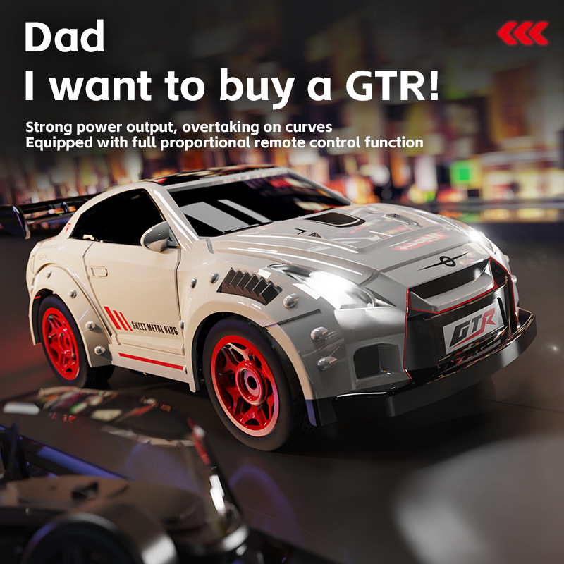 1: 64 Mini GTR RC Drift Car 2.4GHz Máy Tính Để Bàn Điều Khiển Từ Xa Đua Xe Đồ Chơi Xe Có Điều Khiển Ánh Sáng & Tốc Độ