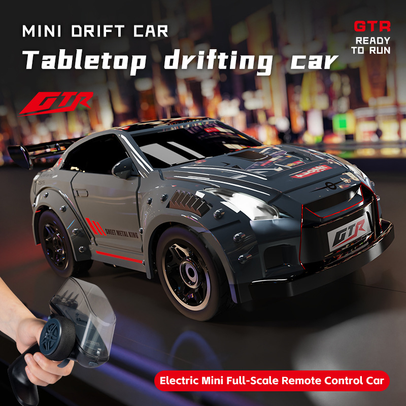 1: 64 Mini GTR RC Drift Car 2.4GHz Máy Tính Để Bàn Điều Khiển Từ Xa Đua Xe Đồ Chơi Xe Có Điều Khiển Ánh Sáng & Tốc Độ