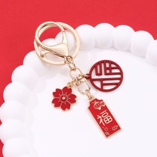 Sáng Tạo Đỏ "fu" Nhân Vật Hoa Phước Lành Từ Móc Khóa Truyền Thống Trung Quốc Lễ Hội Mùa Xuân Phong Cách Trang Trí