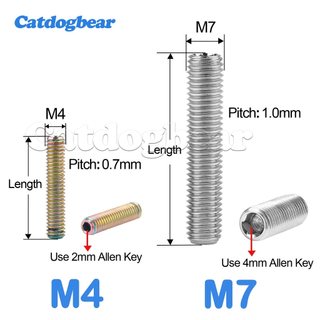Catdogbear Titan Bolt M4 / M7 DIN916 TC4 / GR5 Vít lục giác Titan
