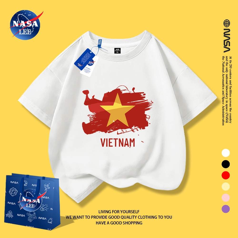 Áo phông ngắn tay quốc châu cho trẻ em - In hình graffiti cờ Việt Nam, kiểu dáng rộng rãi & thoải mái, phù hợp cả bé trai và bé gái