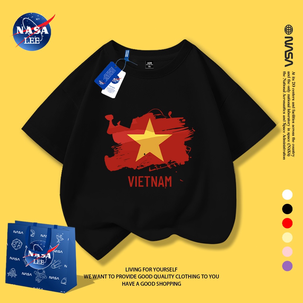 Áo phông ngắn tay quốc châu cho trẻ em - In hình graffiti cờ Việt Nam, kiểu dáng rộng rãi & thoải mái, phù hợp cả bé trai và bé gái