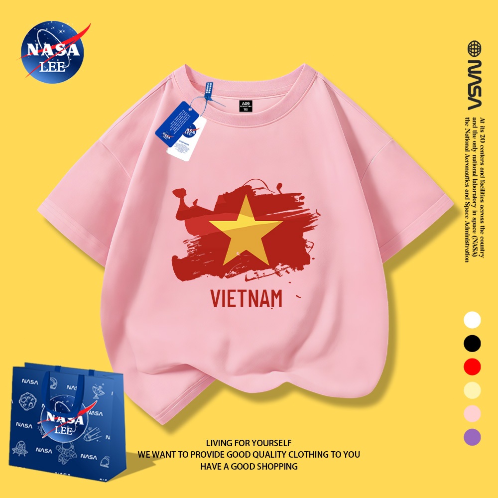Áo phông ngắn tay quốc châu cho trẻ em - In hình graffiti cờ Việt Nam, kiểu dáng rộng rãi & thoải mái, phù hợp cả bé trai và bé gái