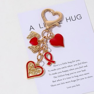 Khá Trái Tim Túi Hoa Hồng Men Móc Khóa Hoa Tình Yêu Cây Móc Khóa Dành Cho Nữ Cô Gái Quà Tặng Ngày Lễ Tình Nhân Bộ Trang Sức Handmade