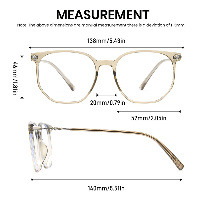 Cyxus Kính Chống Ánh Sáng Xanh Unisex Gọng Vuông TR90 Kim Loại Bảo Vệ Mắt Học Tập Làm Việc Giải Trí 8290