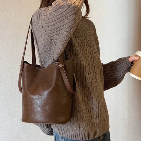 ANCO 2026 Cao Cấp Retro Xô Túi Nữ Dung Tích Lớn Đi Lại Túi Tote Có Thể Nách Đặt Hàng Vai Di Động Messen