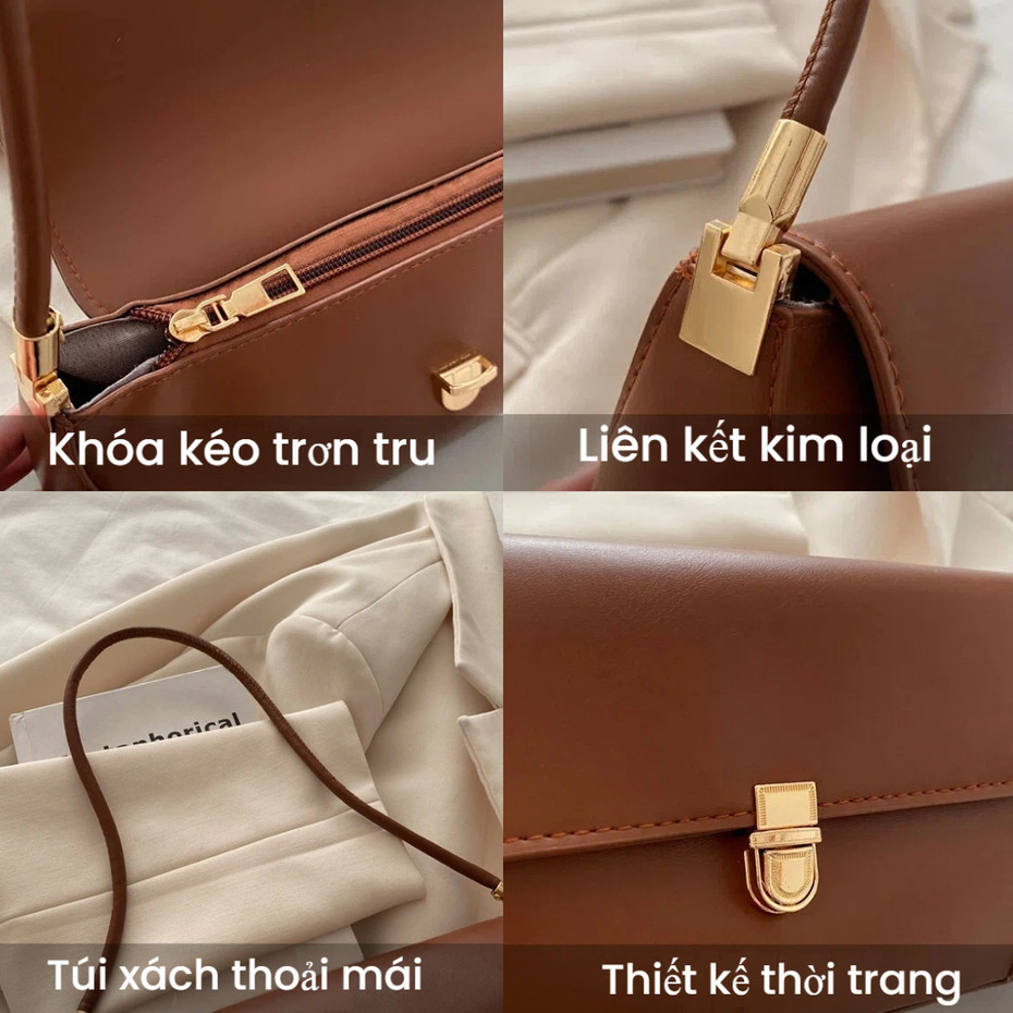 ANCO 2026 Phong Cách Mới Phiên Bản Hàn Quốc ins Phong Cách Túi Vuông Nhỏ Di Động Đeo Vai Baguette Túi Nữ Thường Ngày Phù Hợp Với Túi Messenger
