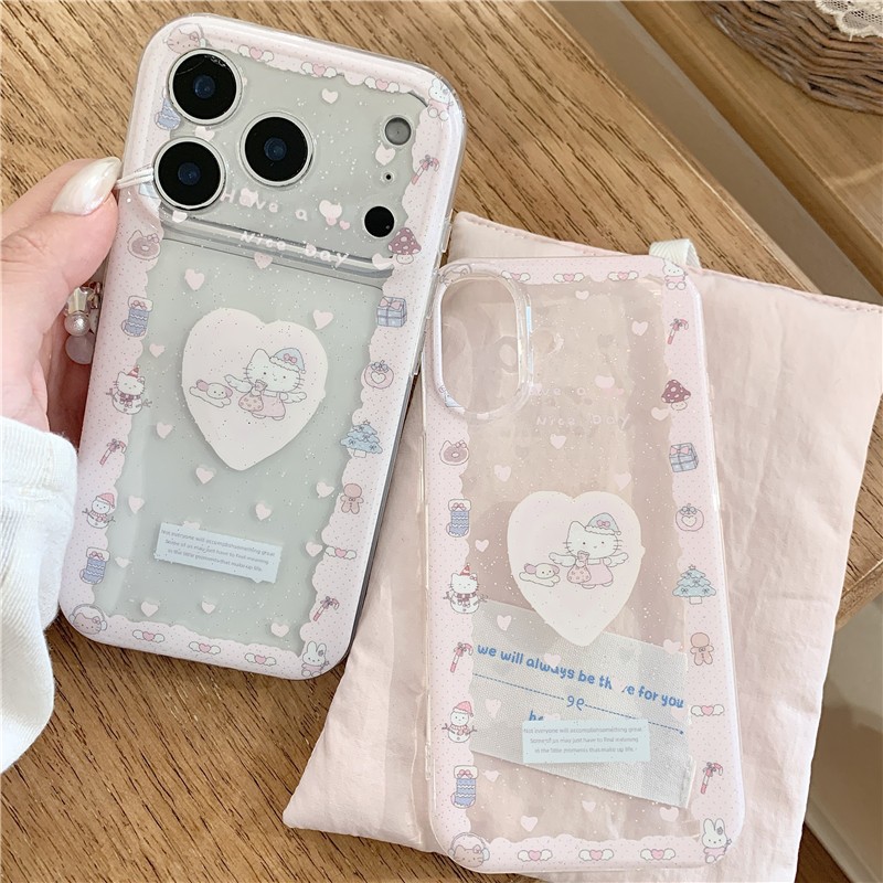 Ốp điện thoại TPU họa tiết mèo chăm sóc iPhone 17 Pro Max 16 pro max