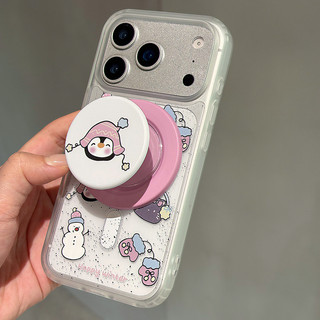 Ốp lưng hình chim cánh cụt và người tuyết cho iPhone 11 12 Pro 13 Pro Max 15 Pro Max 14 16 Pro 16 Plus 17 Air 17 Pro 17 Pro Max