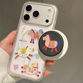 Ốp lưng họa tiết ngựa đầy màu sắc cho iPhone 11 12 Pro 13 Pro Max 15 Pro Max 14 16 Pro 16 Plus 17 Air 17 Pro 17 Pro Max